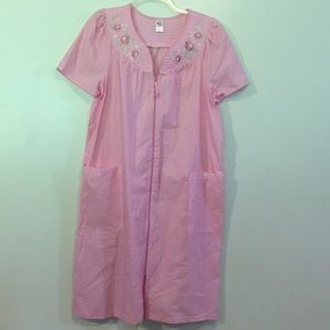 Ladies House Dress pink/White Checked Like NEW SzM